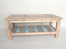 Recycle Old Boat Wood Coffee Table, Bali Furniture Handicraft